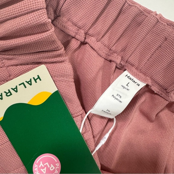 New Halara Flex™ High Waist Wide Leg Waffle Work Pants Rose Tan - Picture 6 of 10